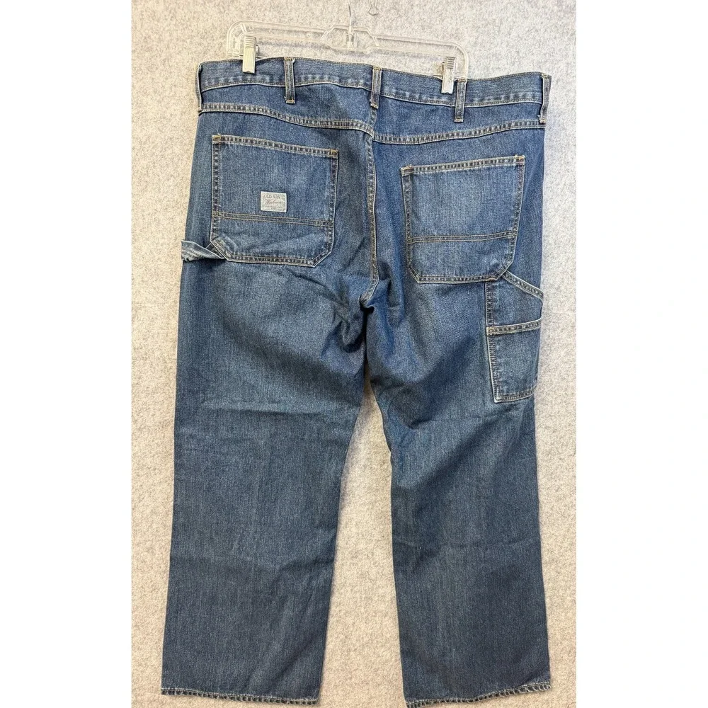 Y2K Old Navy Mens Painter Jeans Loose Fit Blue Denim 40x32 Carpenter Wide Leg